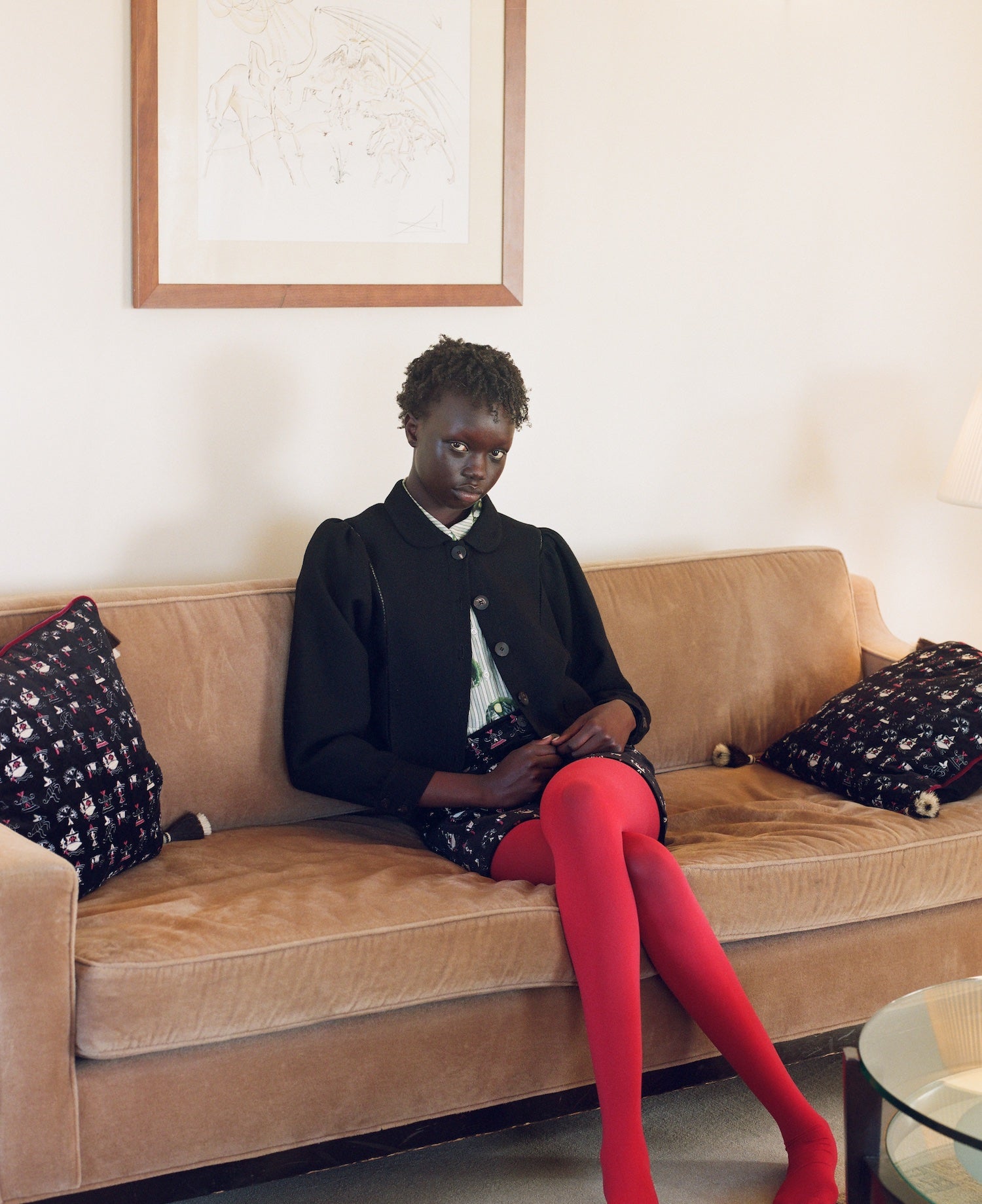 Lamb's Ear Jacket—Black Wool Bouclé