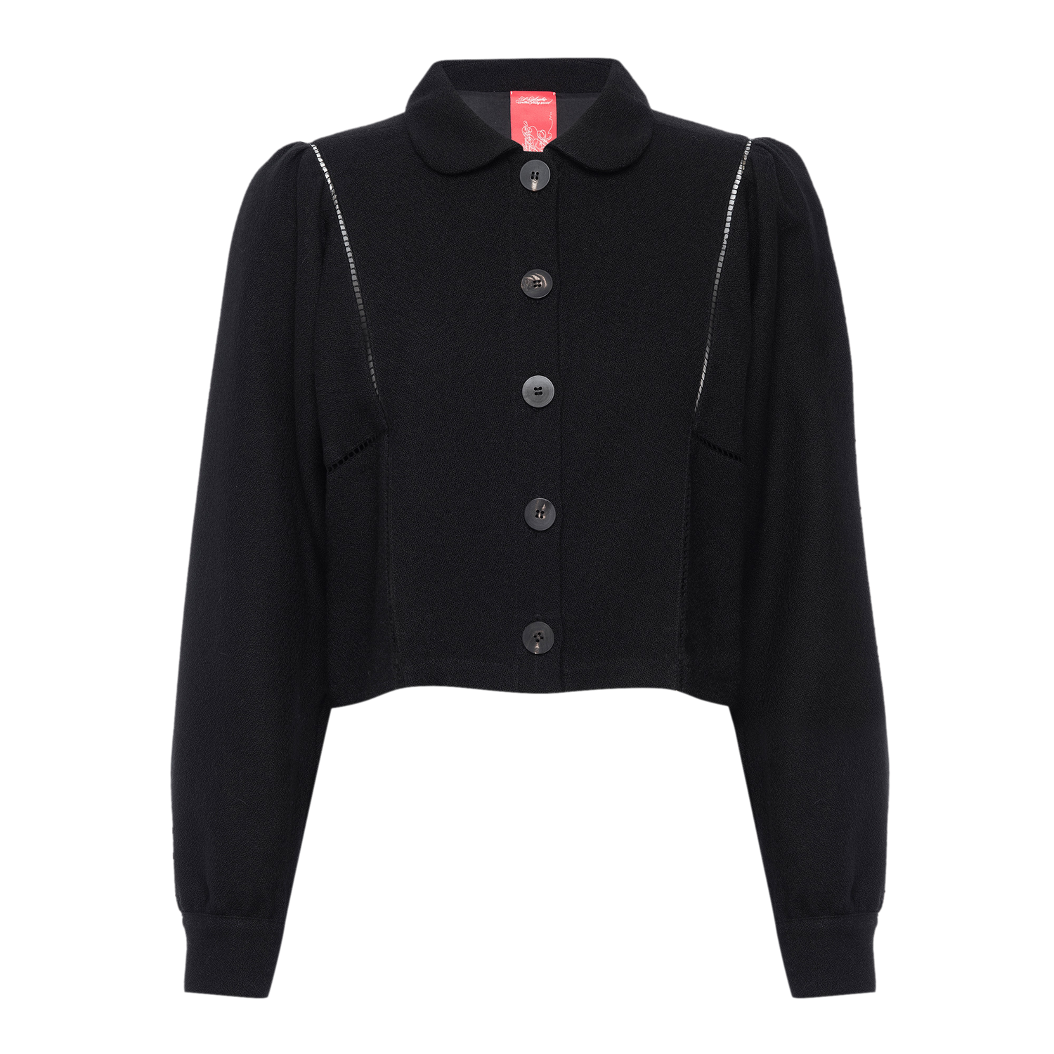 Lamb's Ear Jacket—Black Wool Bouclé