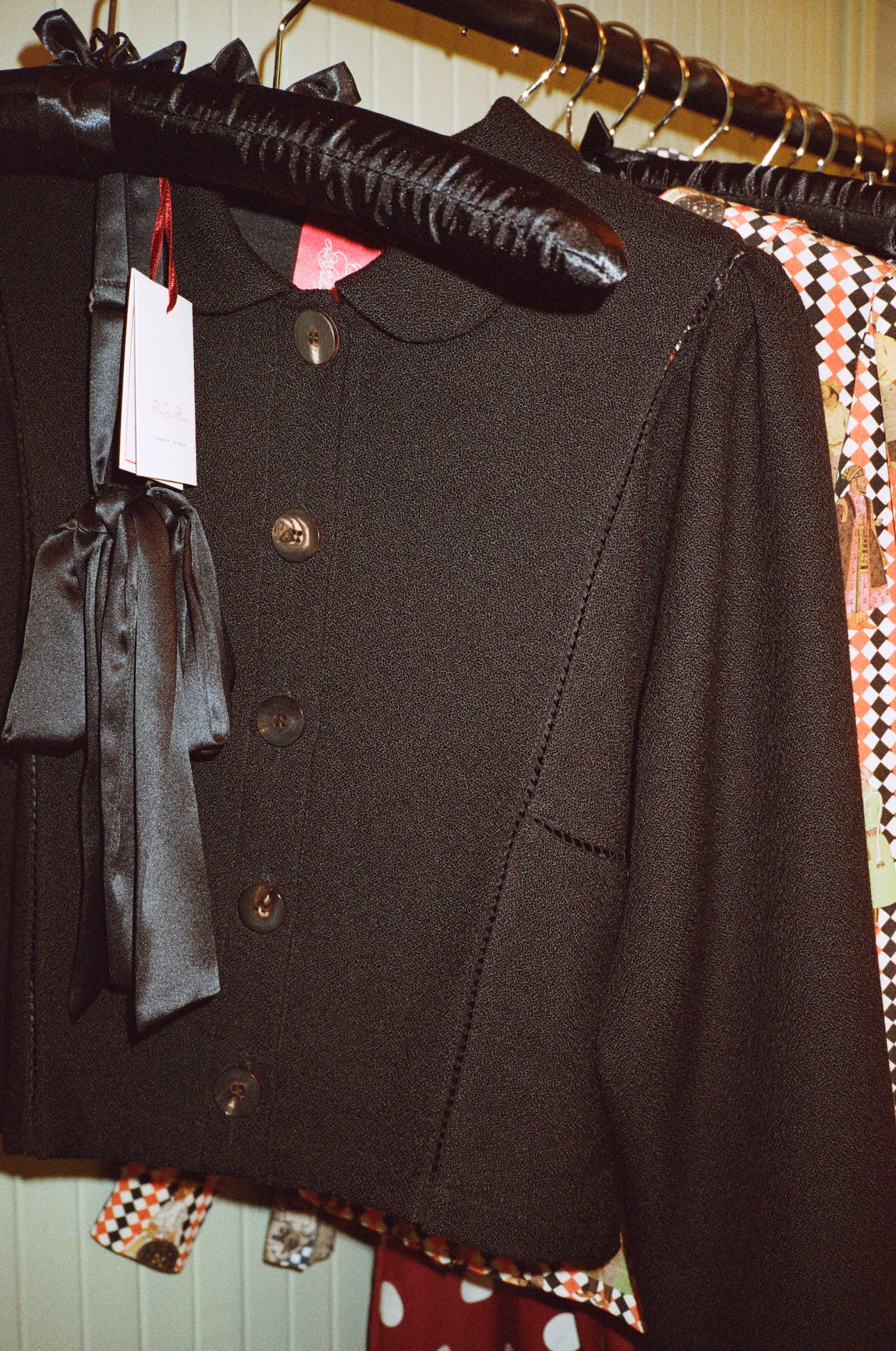 Lamb's Ear Jacket—Black Wool Bouclé – The Glass House Lamb's Ear Jacket—Black Wool Bouclé – The Glass House