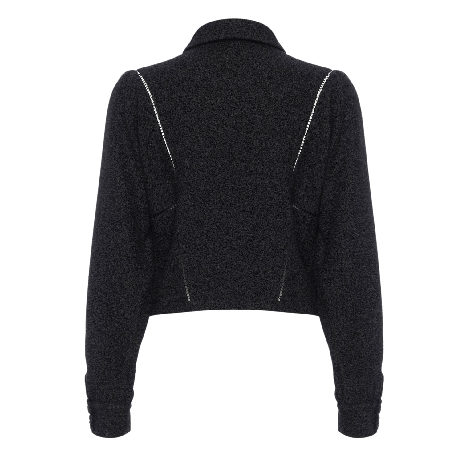 Lamb's Ear Jacket—Black Wool Bouclé – The Glass House Lamb's Ear Jacket—Black Wool Bouclé – The Glass House